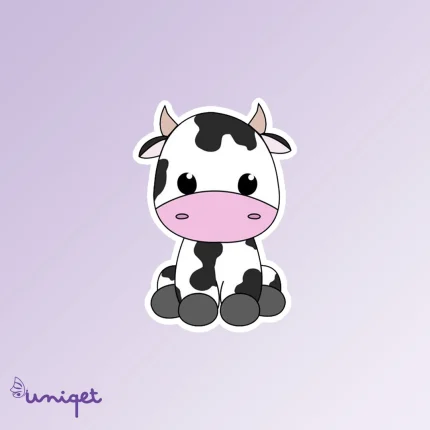 استیکر گاو بامزه