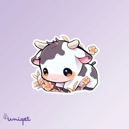 استیکر گاو کوچولو بامزه