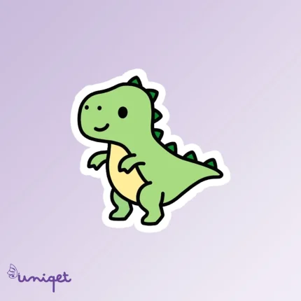 استیکر دایناسور کوچولوی سبز