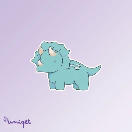 استیکر دایناسور بامزه آبی