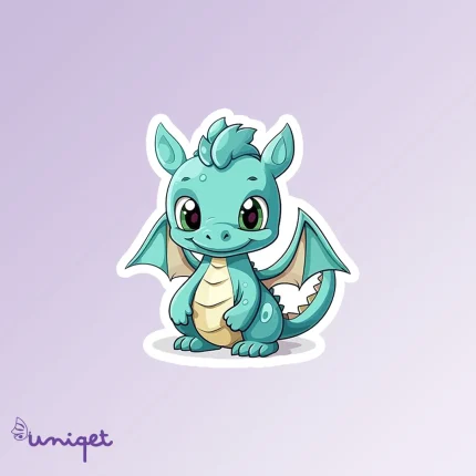 استیکر بچه اژدهای آبی