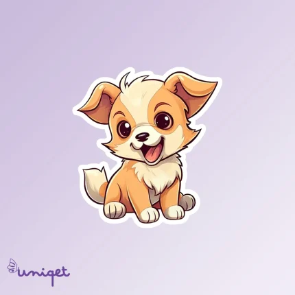 استیکر سگ بامزه